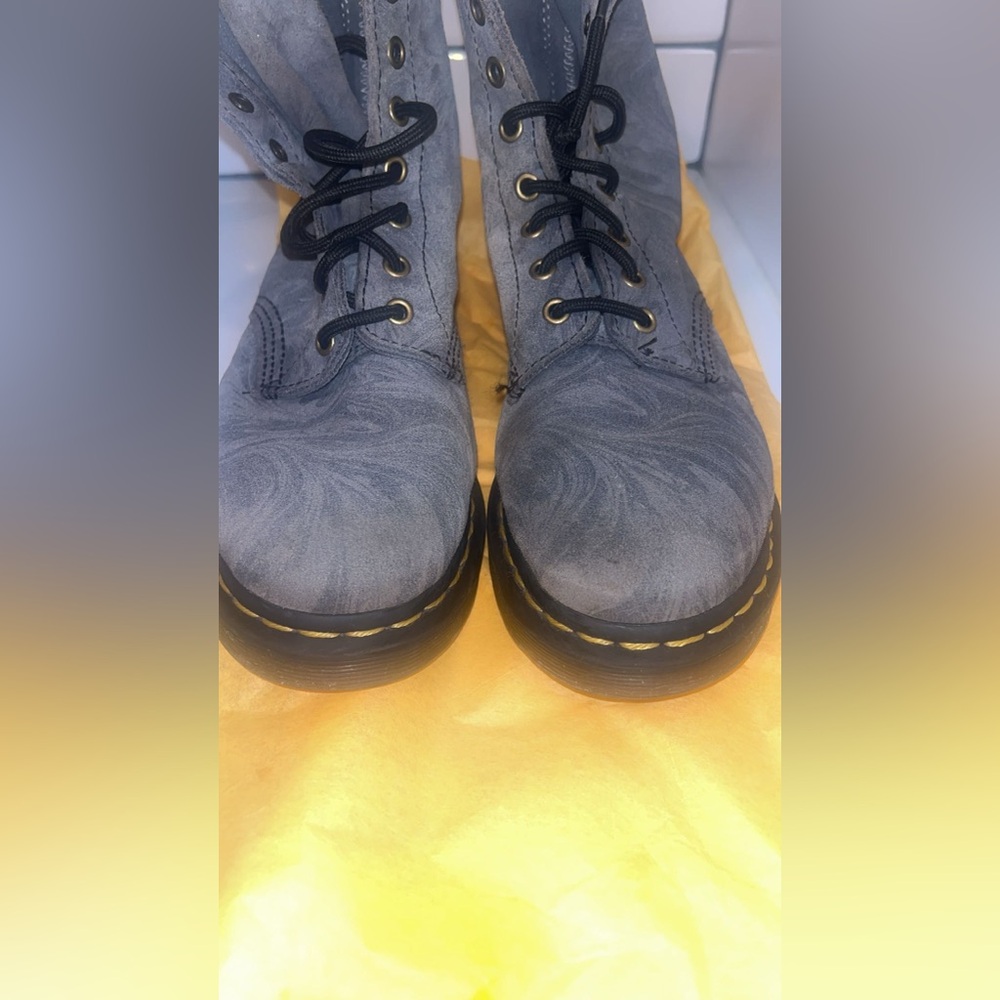 Doc Martens 1460 Pascal marbled suede lace up boots size 8 - Picture 4 of 12
